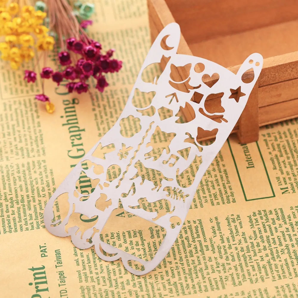 Cat Shape Template Ruler School Projects Stainless Steel Hollowed Out Ruler Vintage Smooth Surface Drawing Template Ruler
Cat Shape Template Ruler School Projects Stainless Steel Hollowed Out Ruler Vintage Smooth Surface Drawing Template Ruler