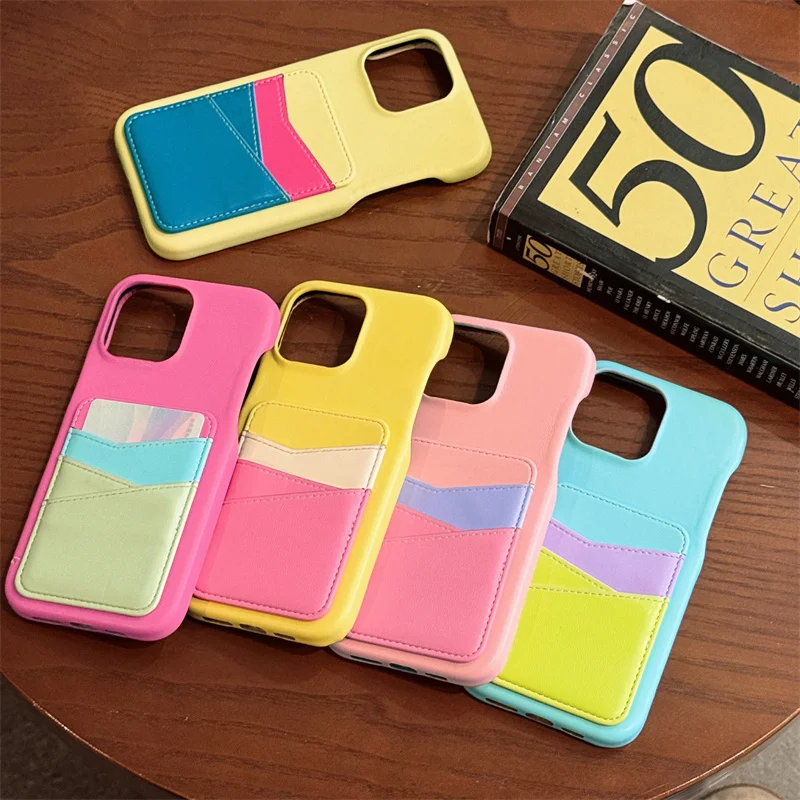 Luxury PU Leather Card Bag Wallet Color Collision Phone Case For iPhone 11 12 13 14 15 16 Pro Max Shockproof Protective Cover
Luxury PU Leather Card Bag Wallet Color Collision Phone Case For iPhone 11 12 13 14 15 16 Pro Max Shockproof Protective Cover