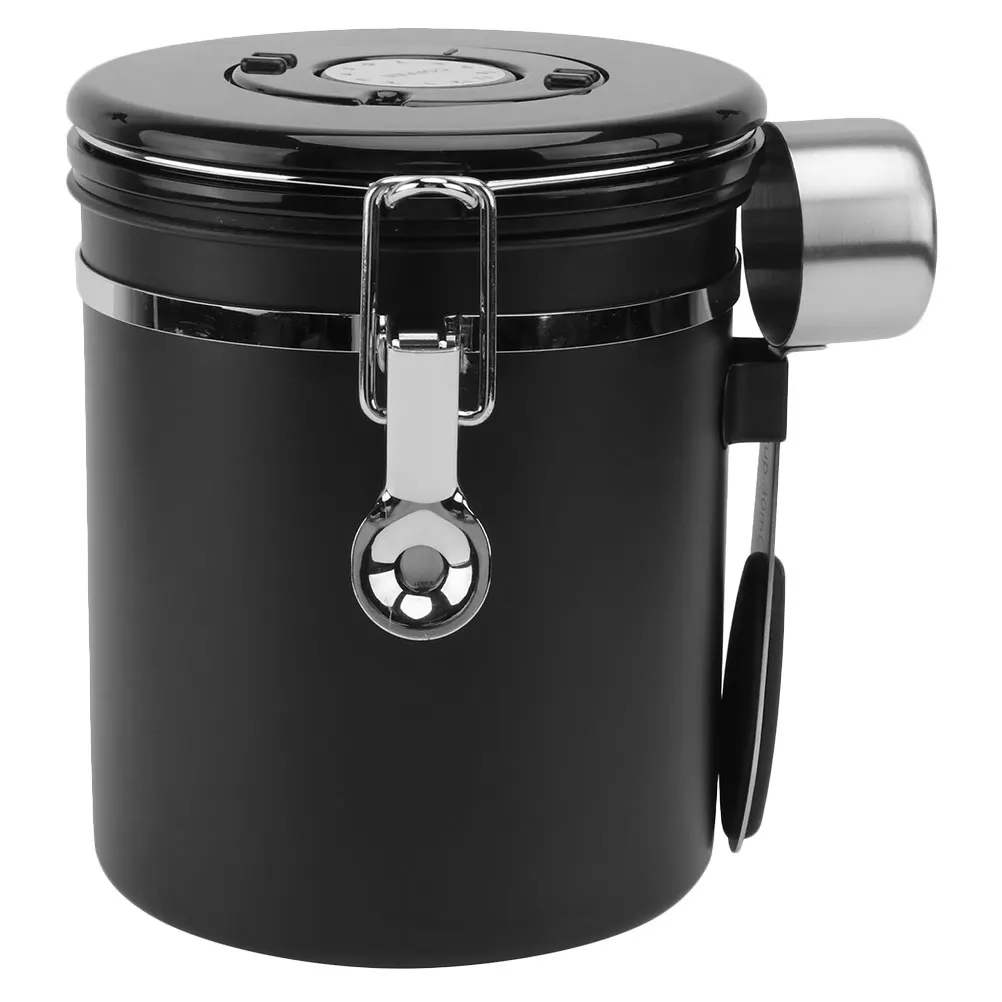 Coffee Bean Jar Airtight Storage Container Lid Black Sealed Canister Dry Food Can Sealing Can Storage Tank 304 Stainless Steel
Coffee Bean Jar Airtight Storage Container Lid Black Sealed Canister Dry Food Can Sealing Can Storage Tank 304 Stainless Steel