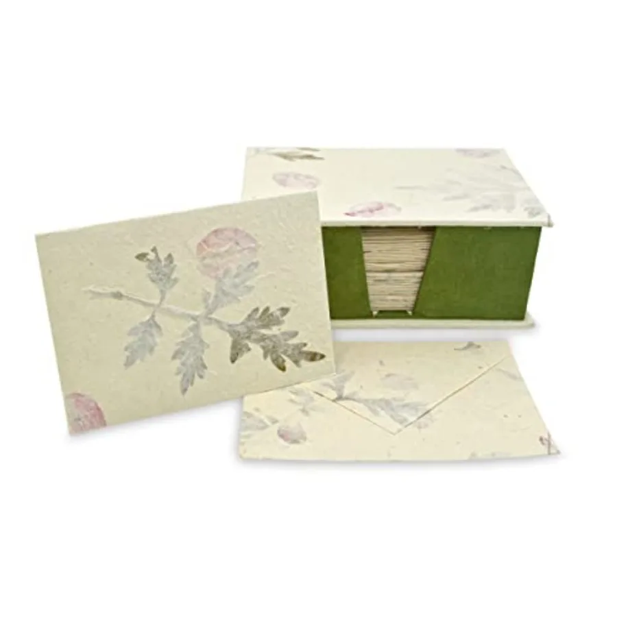 Nepali Cherish Greeting Card and Envelope Box Set with Handmade Lokta Paper from Nepal
Nepali Cherish Greeting Card and Envelope Box Set with Handmade Lokta Paper from Nepal