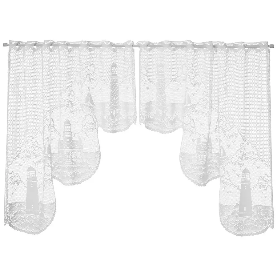 Lighthouse 72Inch Wide by 32Inch Drop Swag Pair, White
Lighthouse 72Inch Wide by 32Inch Drop Swag Pair, White