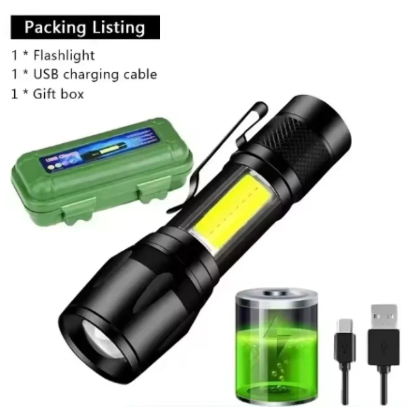 Мини-фонарик COB + XPE, портативный фонарик с зарядкой через USB, кемпинговый фонарь с масштабируемой фокусировкой, тактический фонарик с зажимом для ручки
Мини-фонарик COB + XPE, портативный фонарик с зарядкой через USB, кемпинговый фонарь с масштабируемой фокусировкой, тактический фонарик с зажимом для ручки