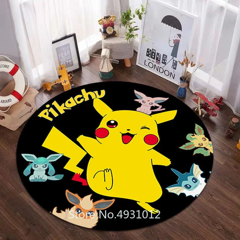 Anime Pokemon Pet Baby Playmat Pikachu Round Rugs Carpet 80cm for Living Room Kids Bedroom Anti Slip Floor Mat Home Decor
Anime Pokemon Pet Baby Playmat Pikachu Round Rugs Carpet 80cm for Living Room Kids Bedroom Anti Slip Floor Mat Home Decor