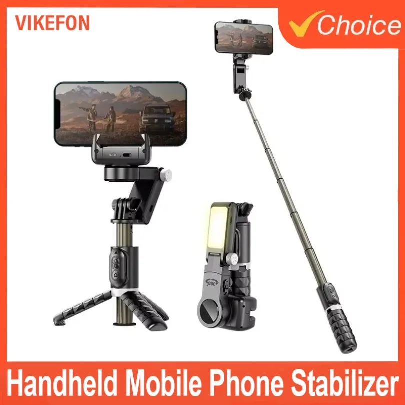 VIKEFON 360 Degree New Q18 Handheld Mobile Phone Stabilizer Selfie Stick Panoramic Shooting Anti-shake Live Broadcasting Light
VIKEFON 360 Degree New Q18 Handheld Mobile Phone Stabilizer Selfie Stick Panoramic Shooting Anti-shake Live Broadcasting Light