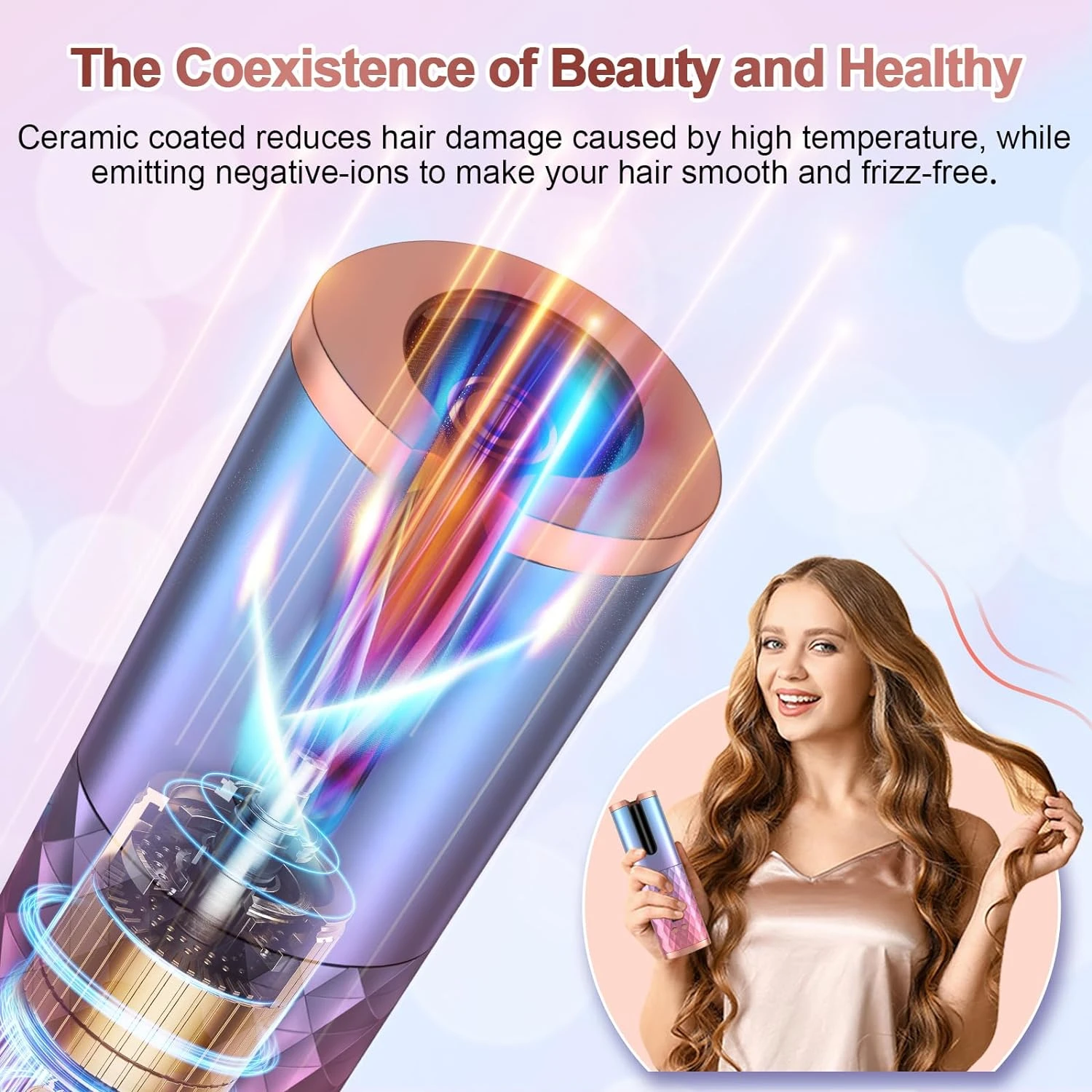 Premium Ultimate Stylish and Portable Rechargeable Hair Curler - Cordless Iron with Convenient Automatic Rotating Feature, Versa
Premium Ultimate Stylish and Portable Rechargeable Hair Curler - Cordless Iron with Convenient Automatic Rotating Feature, Versa