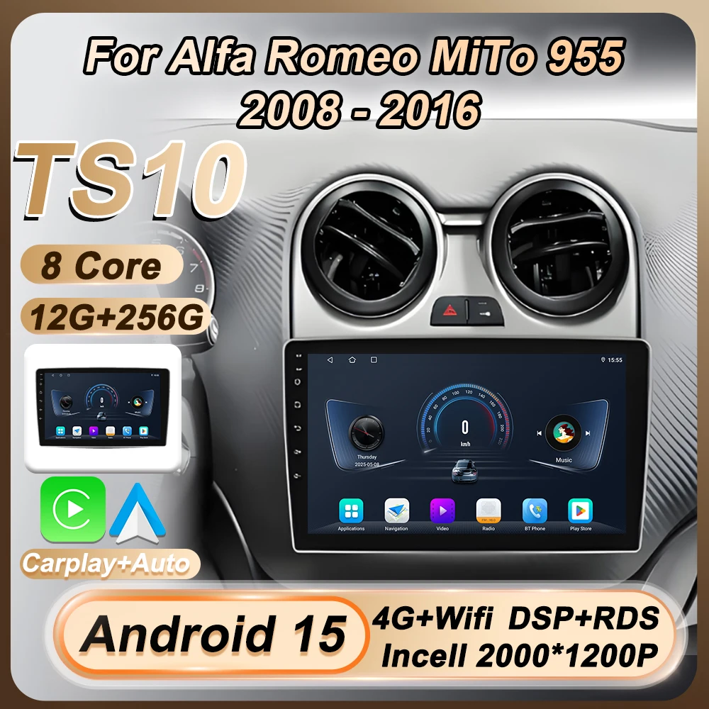 Беспроводной Android Auto для Alfa Romeo MiTo 955 2008-2016, автомобильный видеомультимедийный плеер, Android 15, радио Carplay, экран, GPS, Wi-Fi, DSP
Беспроводной Android Auto для Alfa Romeo MiTo 955 2008-2016, автомобильный видеомультимедийный плеер, Android 15, радио Carplay, экран, GPS, Wi-Fi, DSP
