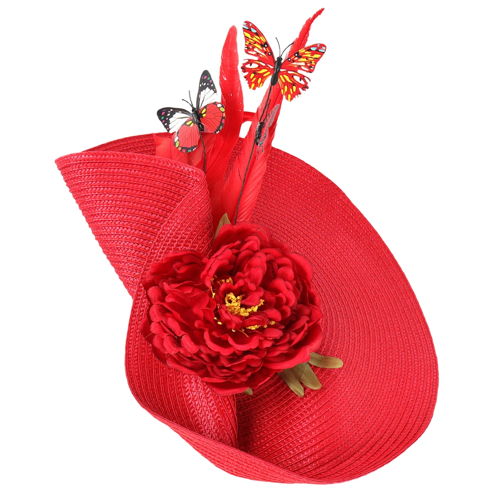 Large Brim Hat Headpiece Women Fascinators Yellow Color Party Wedding Bridal Hair Accessories Straw Design Butterfly Flowers
Large Brim Hat Headpiece Women Fascinators Yellow Color Party Wedding Bridal Hair Accessories Straw Design Butterfly Flowers