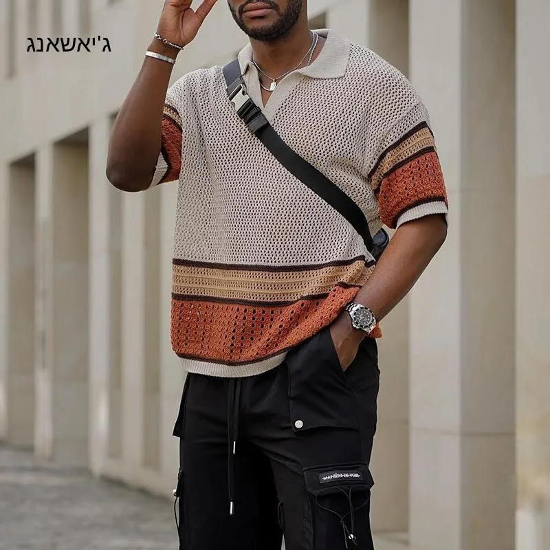 Men's Woolen Short Sleeve T-shirt Sweater Top Comfortable Casual Knitwear in Color European Style Summer Fashion
Men's Woolen Short Sleeve T-shirt Sweater Top Comfortable Casual Knitwear in Color European Style Summer Fashion