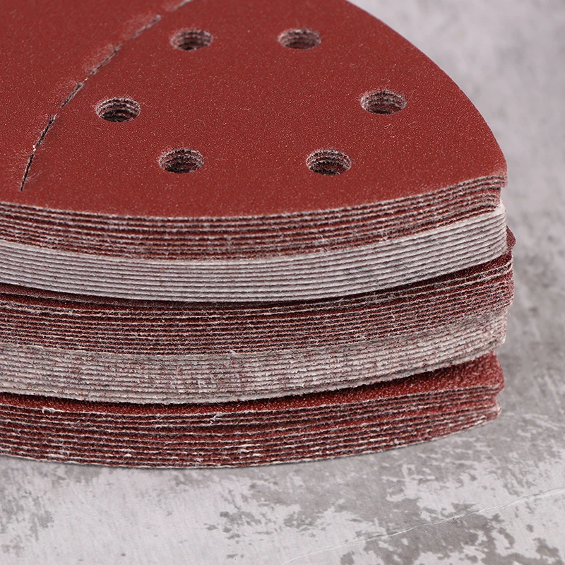 60 шт. треугольные шлифовальные подушечки с 6 отверстиями, зернистость 40/60/80/120/180/240, используемые для полировки металла, нефрита, нержавеющей стали, автомобилей и дерева 
60 шт. треугольные шлифовальные подушечки с 6 отверстиями, зернистость 40/60/80/120/180/240, используемые для полировки металла, нефрита, нержавеющей стали, автомобилей и дерева