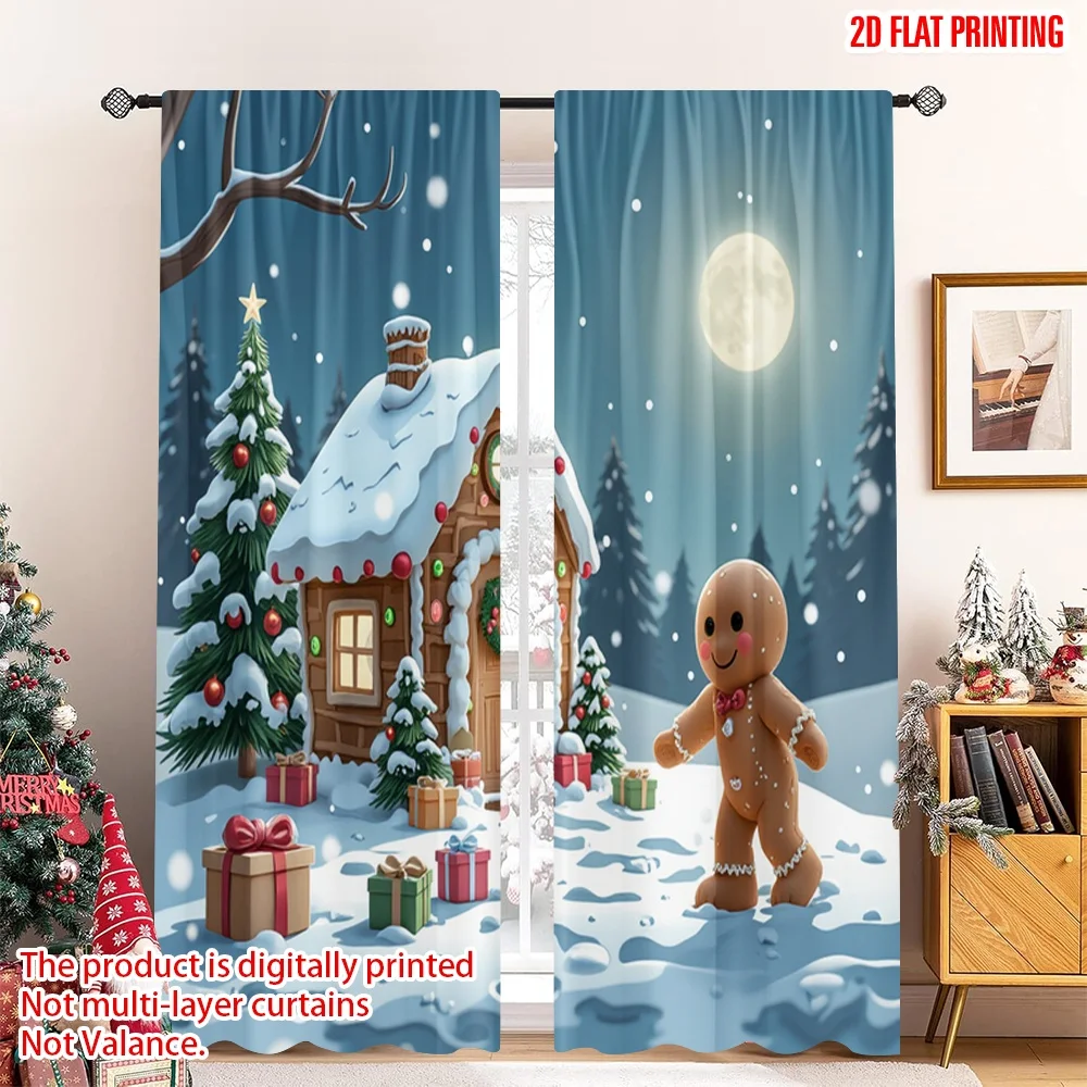 2pcs 2D flat printing Christmas Party Curtain Gingerbread Man Christmas Village Night Polyester Without Electricity Holiday
2pcs 2D flat printing Christmas Party Curtain Gingerbread Man Christmas Village Night Polyester Without Electricity Holiday