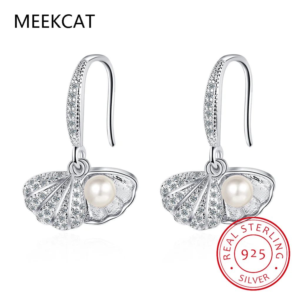 Real 925 Sterling Silver Shell Pearl Drop Earrings for Women Trendy Fine Jewelry Minimalist Accessories In Summer
Real 925 Sterling Silver Shell Pearl Drop Earrings for Women Trendy Fine Jewelry Minimalist Accessories In Summer