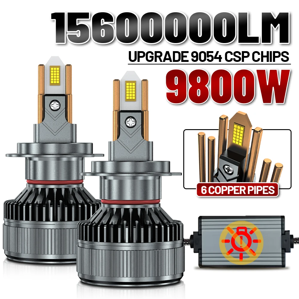 Светодиодные автомобильные фары 9800 Вт, 15600000 лм, H4 H7, Canbus, 6 медных трубок, LED H1 H8 H9 H11 HB3 9005 HB4 9006, противотуманные фары, 12 В
Светодиодные автомобильные фары 9800 Вт, 15600000 лм, H4 H7, Canbus, 6 медных трубок, LED H1 H8 H9 H11 HB3 9005 HB4 9006, противотуманные фары, 12 В