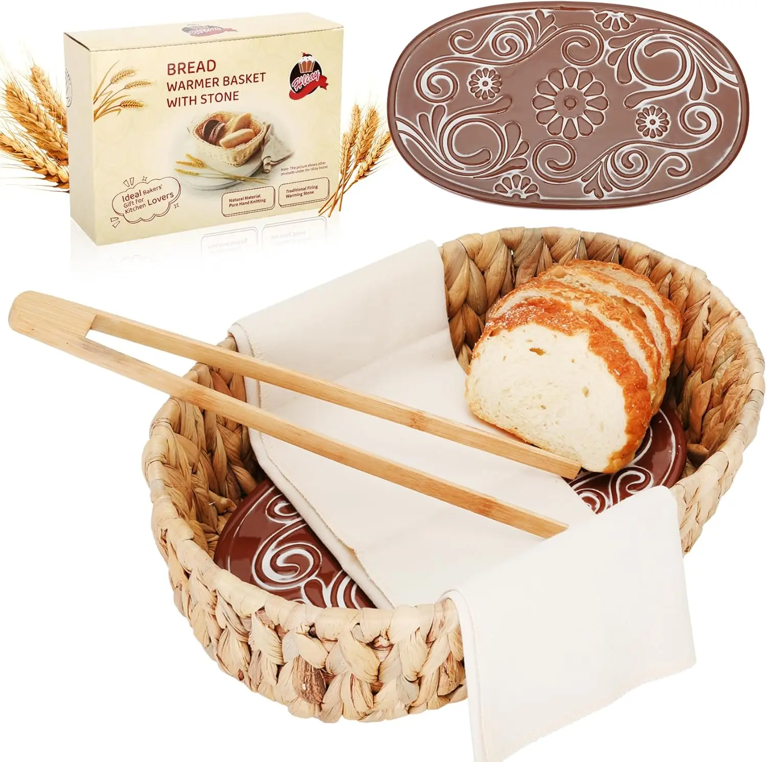 Stone Bread Warmer Basket for Serving Tortilla, Ideal Kitchen Gift with 1 Year Warranty
Stone Bread Warmer Basket for Serving Tortilla, Ideal Kitchen Gift with 1 Year Warranty