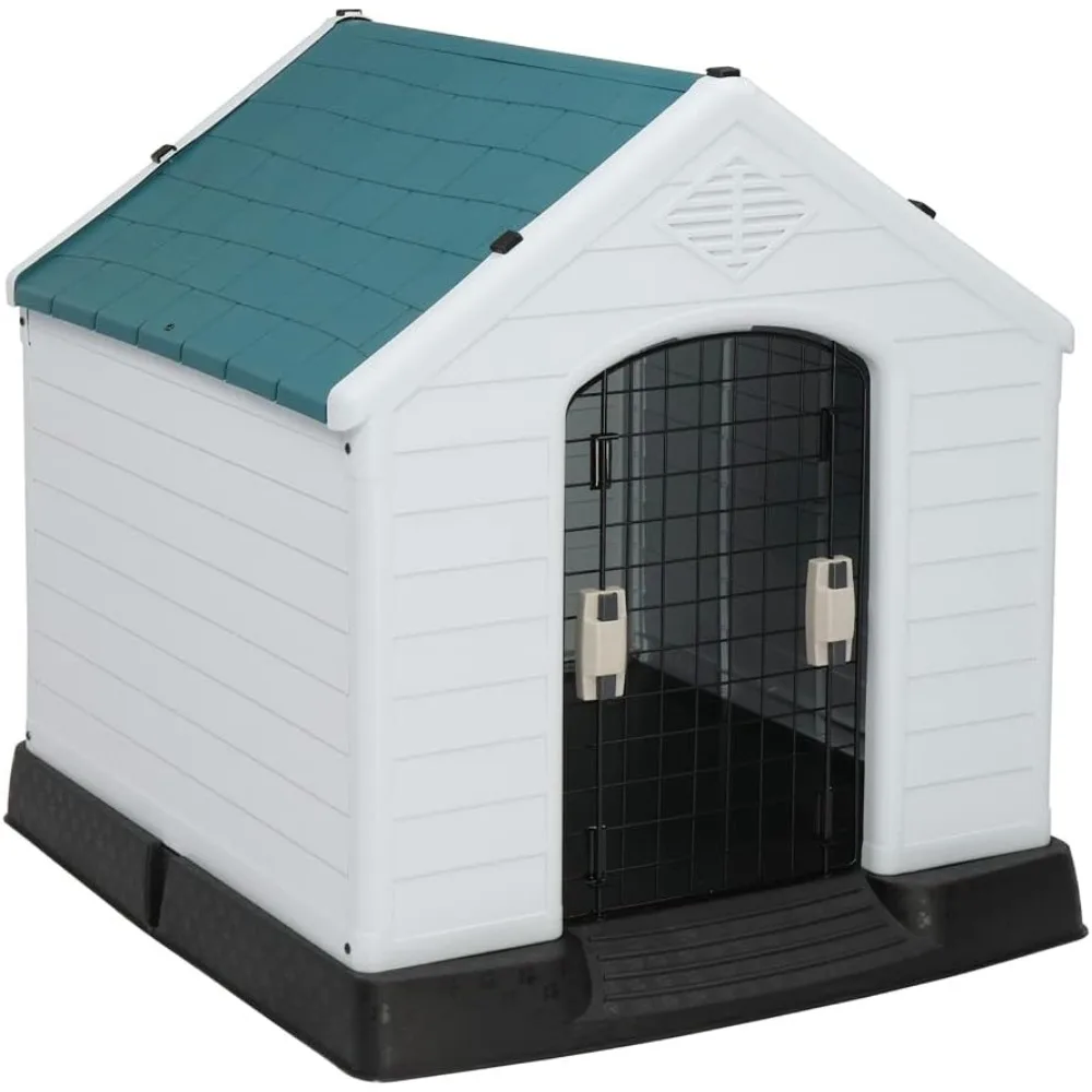 Plastic Dog House, Pet Dog Kennel Water Resistant for Small Medium Sized Dogs with Door, Indoor & Outdoor Use (28" H)
Plastic Dog House, Pet Dog Kennel Water Resistant for Small Medium Sized Dogs with Door, Indoor & Outdoor Use (28" H)
