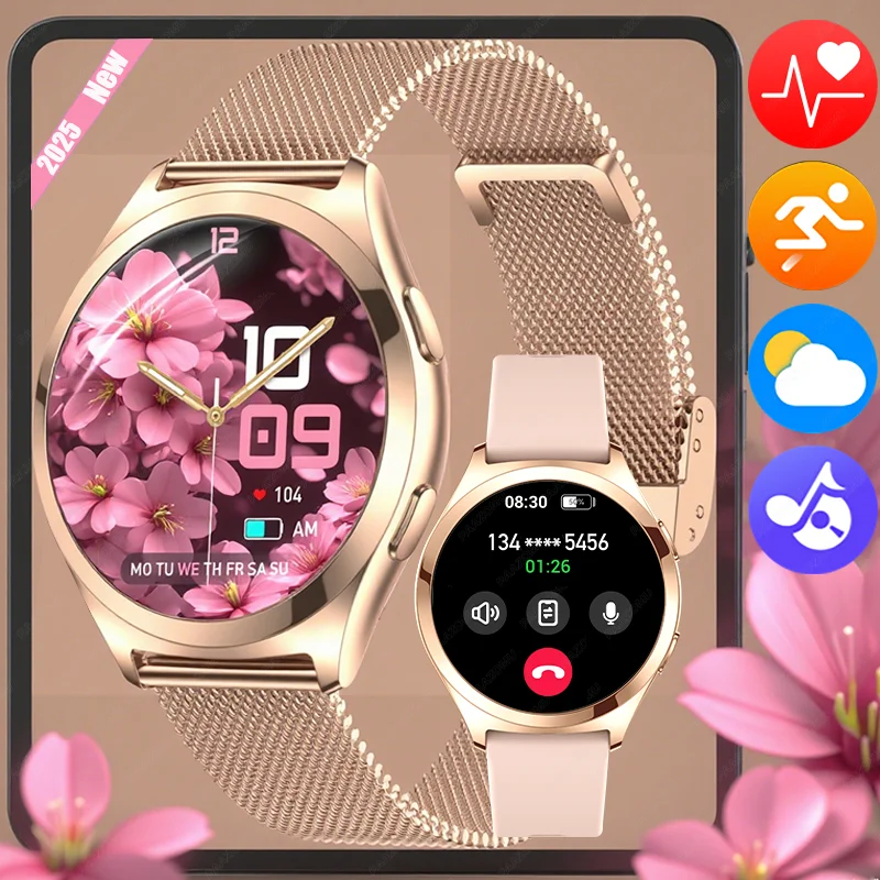 New ladies' Bluetooth calling smartwatch health monitoring compass outdoor sports waterproof smartwatch suitable for Xiaomi IOS
New ladies' Bluetooth calling smartwatch health monitoring compass outdoor sports waterproof smartwatch suitable for Xiaomi IOS