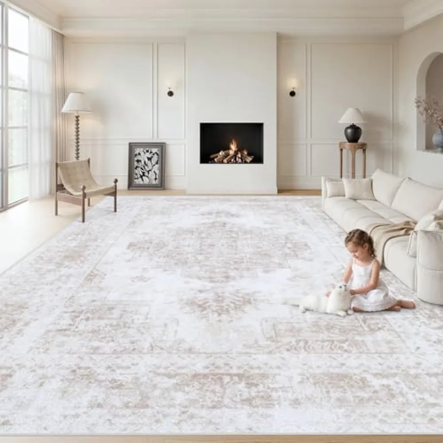 Living Room Area Rug 8x10, Machine Washable Vintage Distressed Medallion Rug in Beige, Non-Slip Soft Low Pile for Bedroom Dinin
Living Room Area Rug 8x10, Machine Washable Vintage Distressed Medallion Rug in Beige, Non-Slip Soft Low Pile for Bedroom Dinin