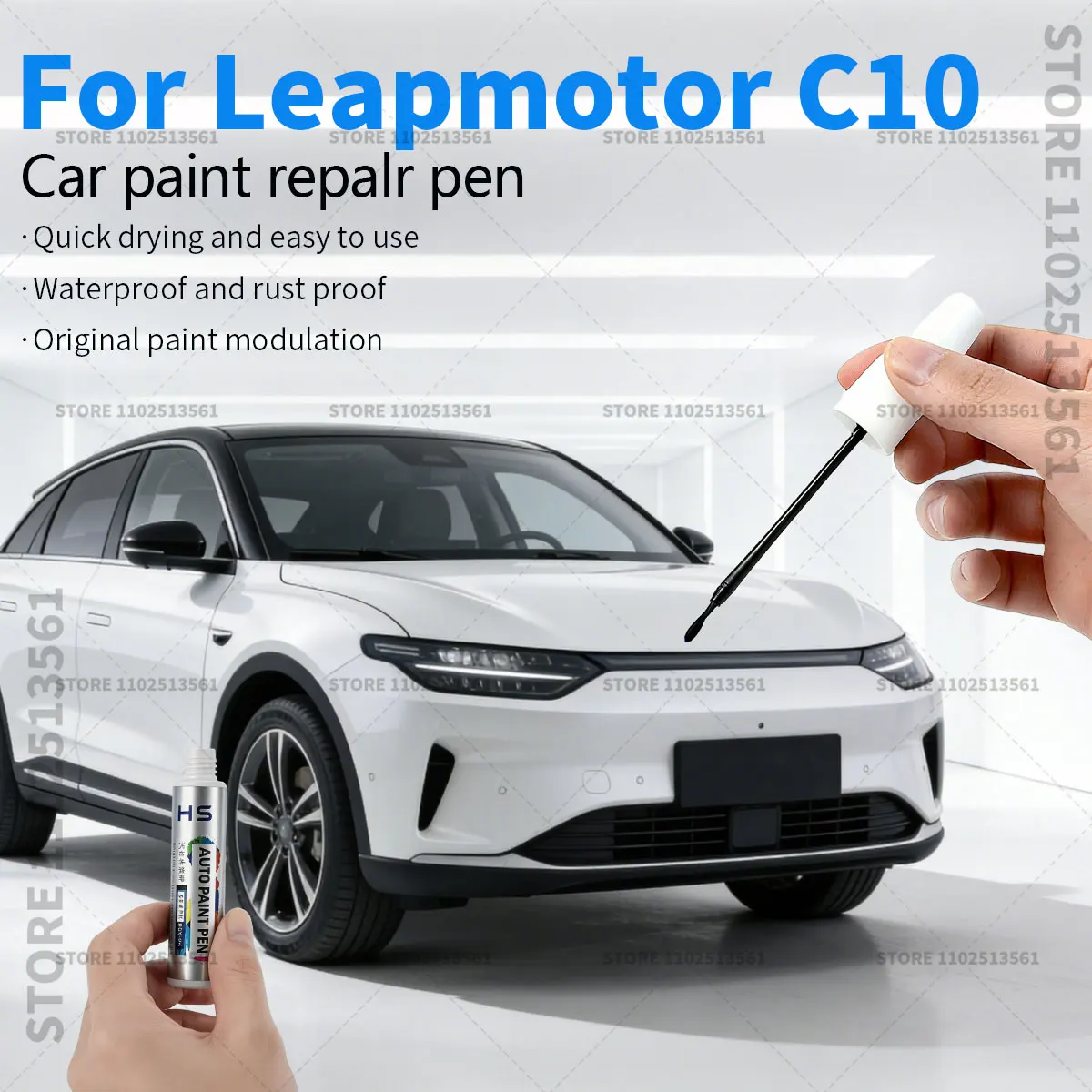 Ручка-корректор для ремонта лакокрасочного покрытия автомобиля, аксессуары для устранения царапин для Leapmotor C10 2024-2025 NA, цвета: металлик, черный, белый, синий, зеленый, небесно-серый
Ручка-корректор для ремонта лакокрасочного покрытия автомобиля, аксессуары для устранения царапин для Leapmotor C10 2024-2025 NA, цвета: металлик, черный, белый, синий, зеленый, небесно-серый