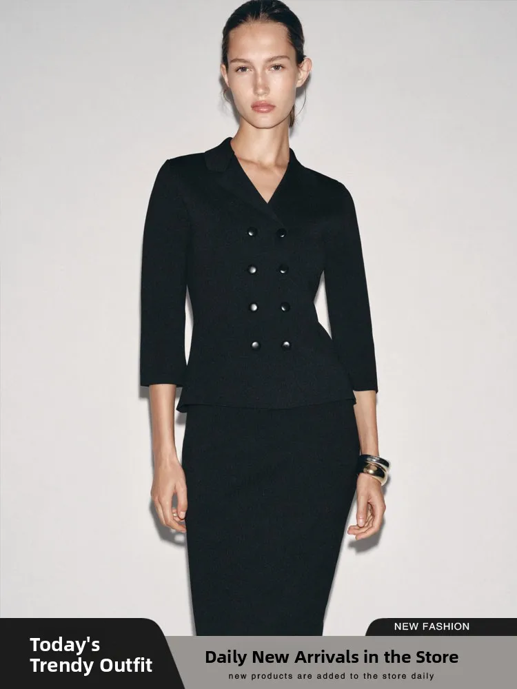 Новое поступление, осеннее женское двубортное пальто, прямая юбка-миди, обычная тонкая длина Seven Sve
Новое поступление, осеннее женское двубортное пальто, прямая юбка-миди, обычная тонкая длина Seven Sve