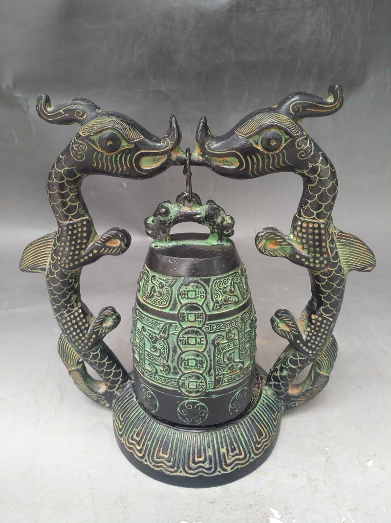 Bronze ornaments, old-fashioned Double dragon chimes, Exquisite home decoration ornaments musical instruments
Bronze ornaments, old-fashioned Double dragon chimes, Exquisite home decoration ornaments musical instruments