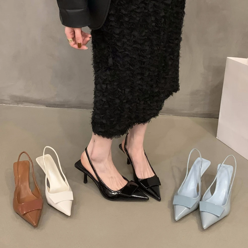 7cm High Summer Women Patent Leather Sexy Slip on Pointed Closed Toe Slingback Stiletto Pumps High Heels for Daily Party Office
7cm High Summer Women Patent Leather Sexy Slip on Pointed Closed Toe Slingback Stiletto Pumps High Heels for Daily Party Office