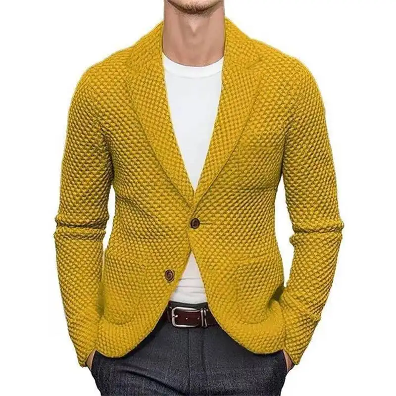 Vintage Buttoned Lapel Knit Jackets Mens Spring Autumn Casual Solid Color Textured Knitted Cardigans Men Fashion Slim Outerwear
Vintage Buttoned Lapel Knit Jackets Mens Spring Autumn Casual Solid Color Textured Knitted Cardigans Men Fashion Slim Outerwear