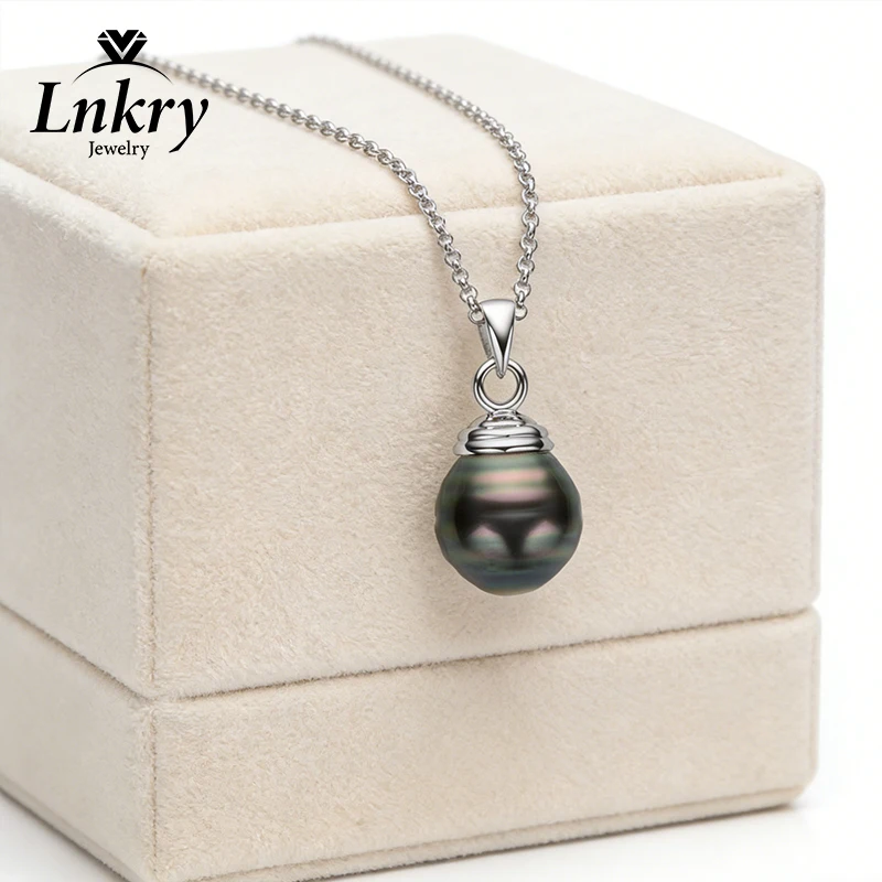Lnkry 9-10mm Tahitian Black Pearl Pendant Necklace 925 Sterling Silver Infinity Necklace For Valentine's Day Mother's Day Gift
Lnkry 9-10mm Tahitian Black Pearl Pendant Necklace 925 Sterling Silver Infinity Necklace For Valentine's Day Mother's Day Gift