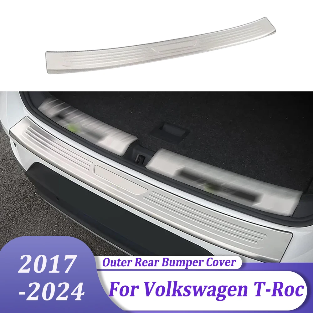 Outer Tail Trunk Scuff Plate Cover Rear Bumper Pad Protector Trim Auto Accessories For Volkswagen T-Roc TROC 2017-2024
Outer Tail Trunk Scuff Plate Cover Rear Bumper Pad Protector Trim Auto Accessories For Volkswagen T-Roc TROC 2017-2024