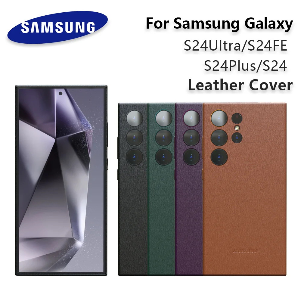 Original For Samsung Galaxy S24 Ultra Case High Quality Leather Phone Cover S24 + Plus S24Ultra S24 FE Protector Shell & Box
Original For Samsung Galaxy S24 Ultra Case High Quality Leather Phone Cover S24 + Plus S24Ultra S24 FE Protector Shell & Box