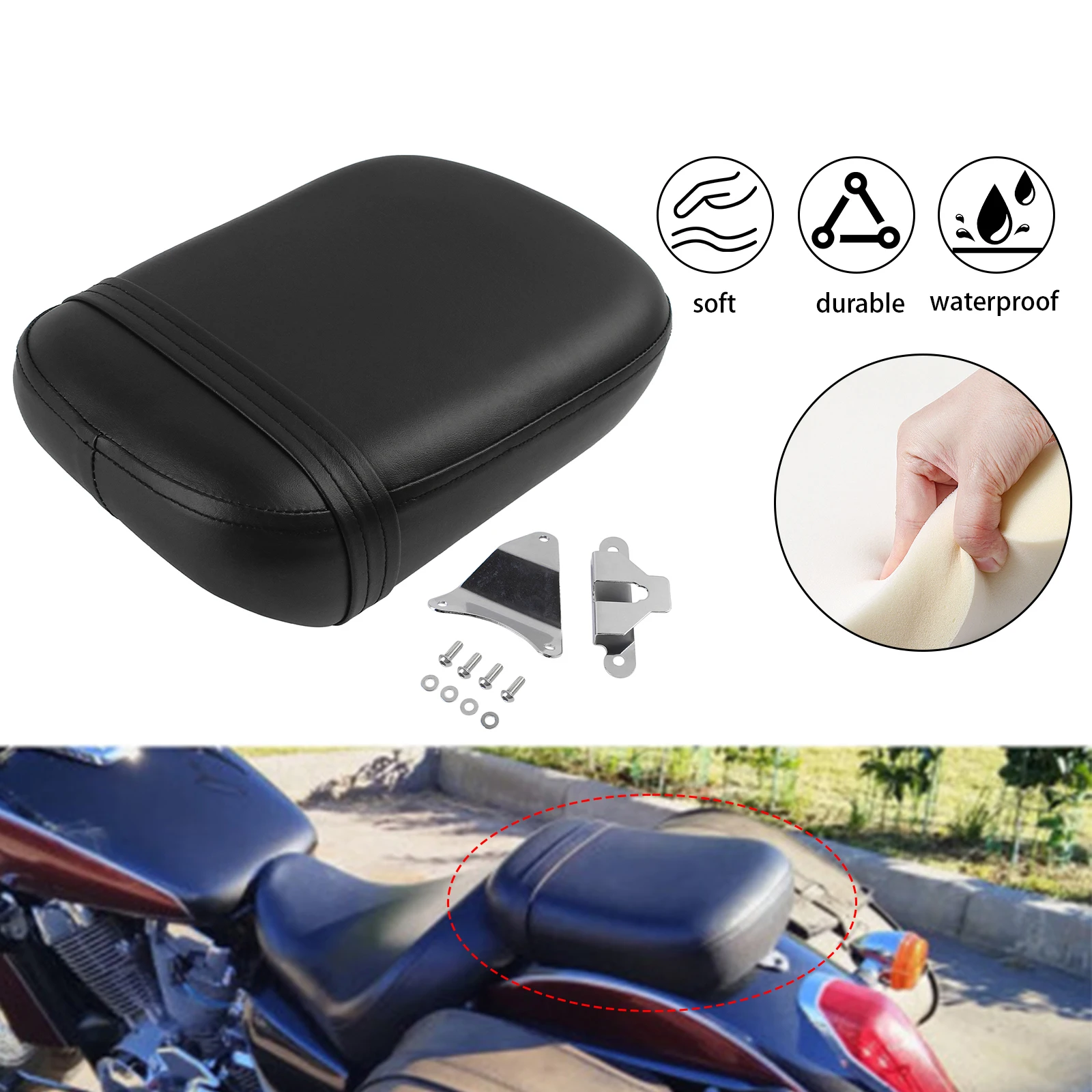 Черное заднее сиденье пассажира мотоцикла для Honda Shadow Spirit VT750 ACE VT 750 VT750C VT750CD 1998-2003, подушка
Черное заднее сиденье пассажира мотоцикла для Honda Shadow Spirit VT750 ACE VT 750 VT750C VT750CD 1998-2003, подушка