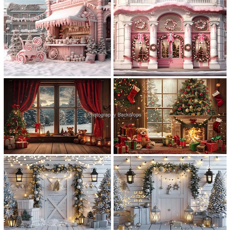 Christmas Tree With Gift Boxes Photography Backdrops Winter Snow Decorations Wooden Door Fireplace Room Background Props WR-20
Christmas Tree With Gift Boxes Photography Backdrops Winter Snow Decorations Wooden Door Fireplace Room Background Props WR-20