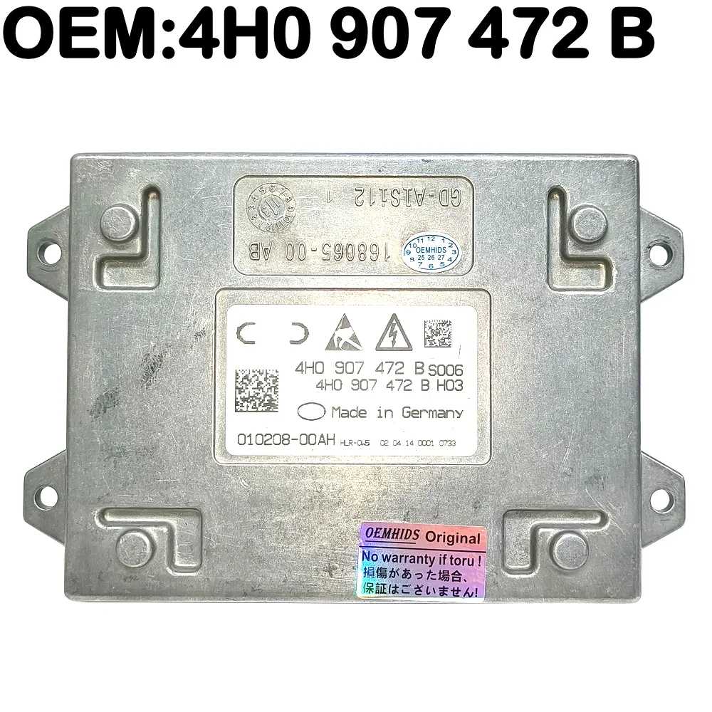 4H0907472B 95new LED Ballast For Audi A6 S6 4G A8 S8 4H AB BJ LED Headlight Control Driver Module 010208-00AH
4H0907472B 95new LED Ballast For Audi A6 S6 4G A8 S8 4H AB BJ LED Headlight Control Driver Module 010208-00AH