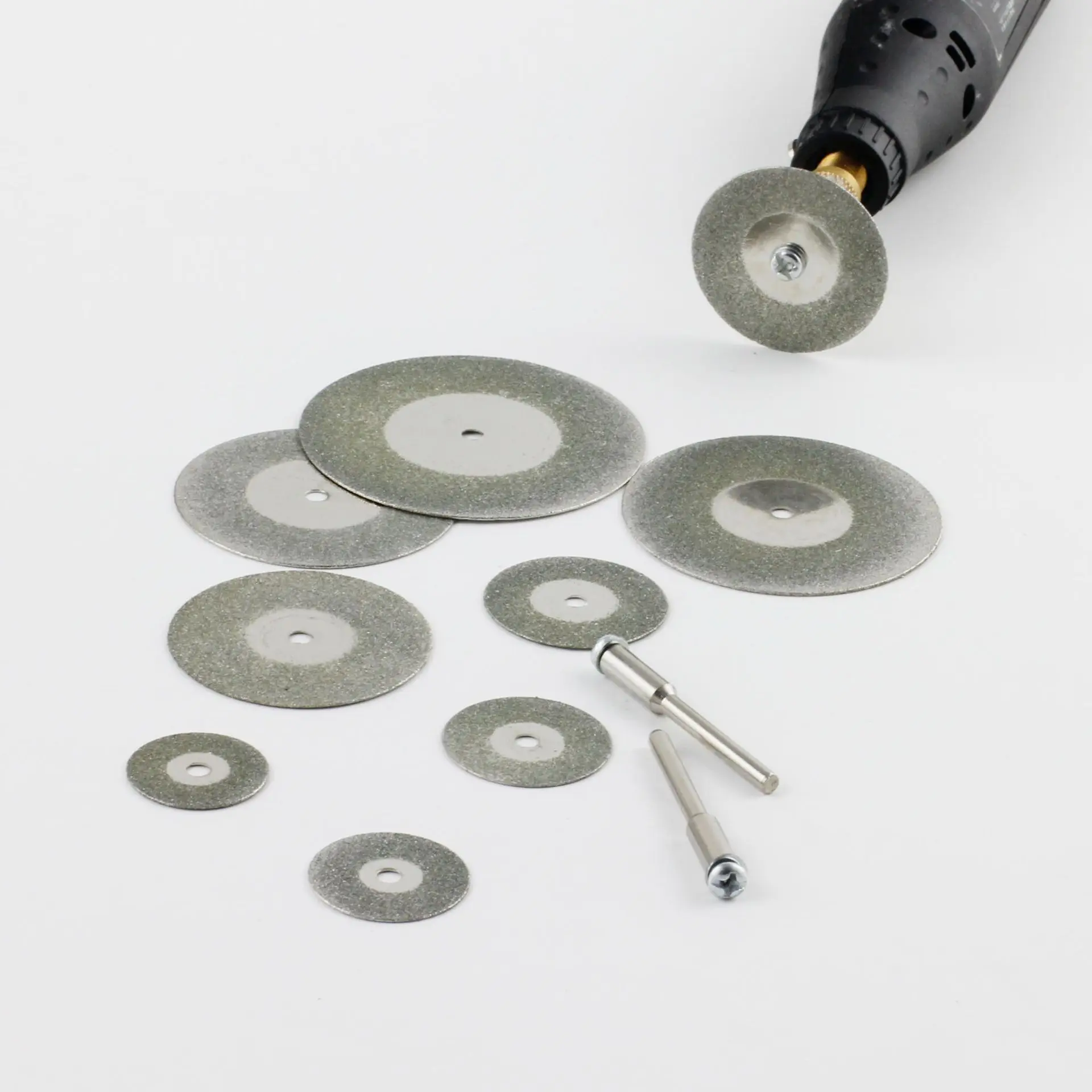 10pcs Multi sizes Diamond Cutting Discs Cut Off Mini Diamond Saw Blade with 2pcs Connecting Shank for Drill Fit Rotary Tool
10pcs Multi sizes Diamond Cutting Discs Cut Off Mini Diamond Saw Blade with 2pcs Connecting Shank for Drill Fit Rotary Tool