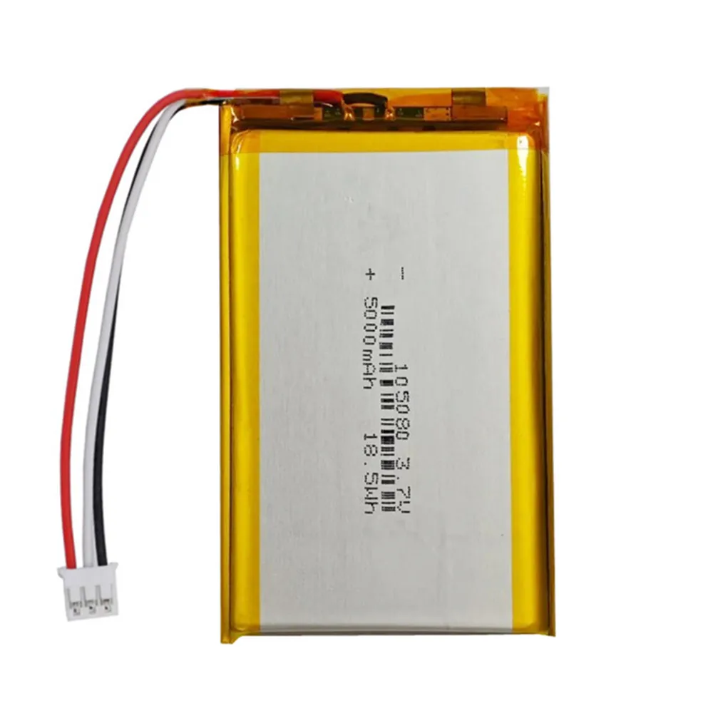 1-10PCS 105080 3.7V 5000mAh Lithium Polymer LiPo Rechargeable Battery JST 3Pin 2.0mm Connector For Power Bank Tablet PC Laptop
1-10PCS 105080 3.7V 5000mAh Lithium Polymer LiPo Rechargeable Battery JST 3Pin 2.0mm Connector For Power Bank Tablet PC Laptop
