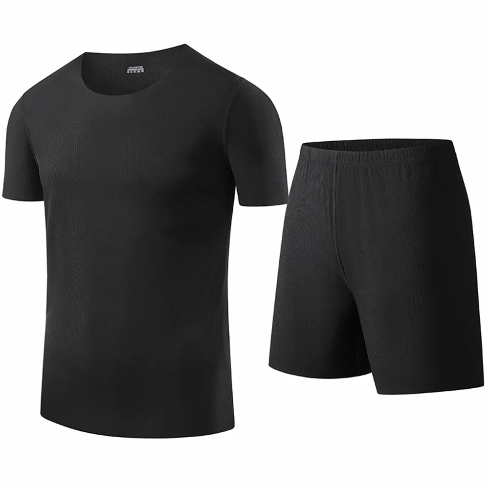 2026 Summer Men's Ice Silk Loungewear Set Quick Dry Short Sleeve T-shirt and Shorts Soft Comfortable Sleepwear Home Outfit
2026 Summer Men's Ice Silk Loungewear Set Quick Dry Short Sleeve T-shirt and Shorts Soft Comfortable Sleepwear Home Outfit