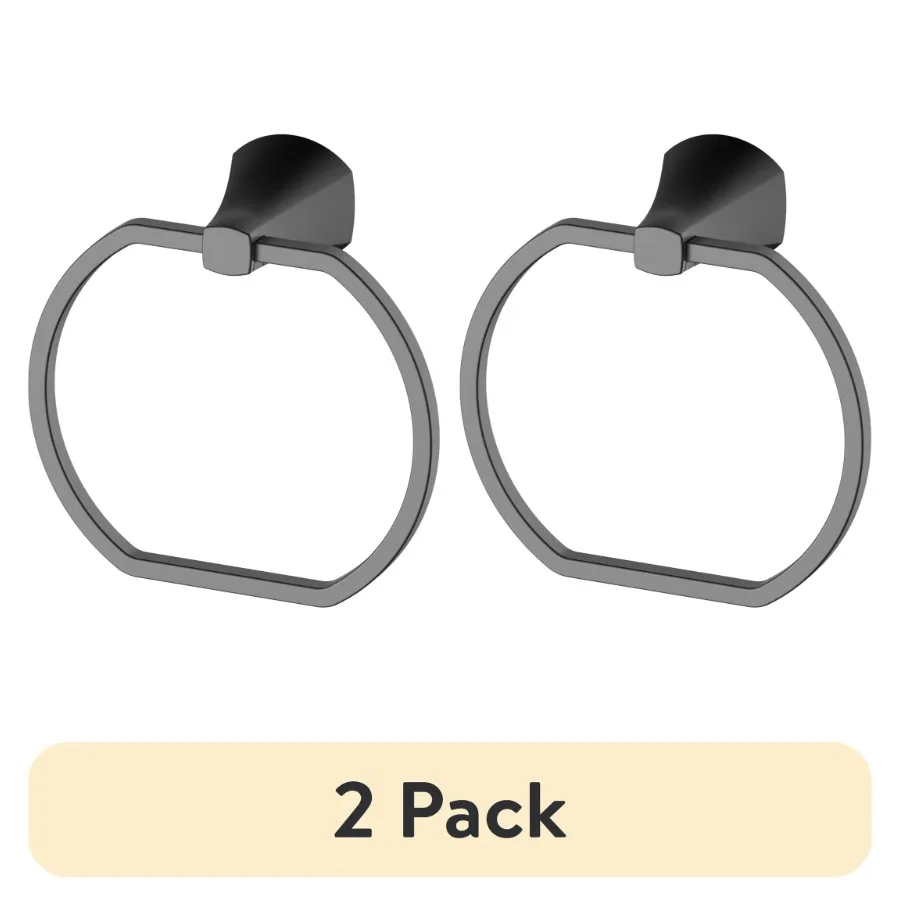 2 pack Simple Flare Style Wall Mount Towel Ring Matte Black
2 pack Simple Flare Style Wall Mount Towel Ring Matte Black