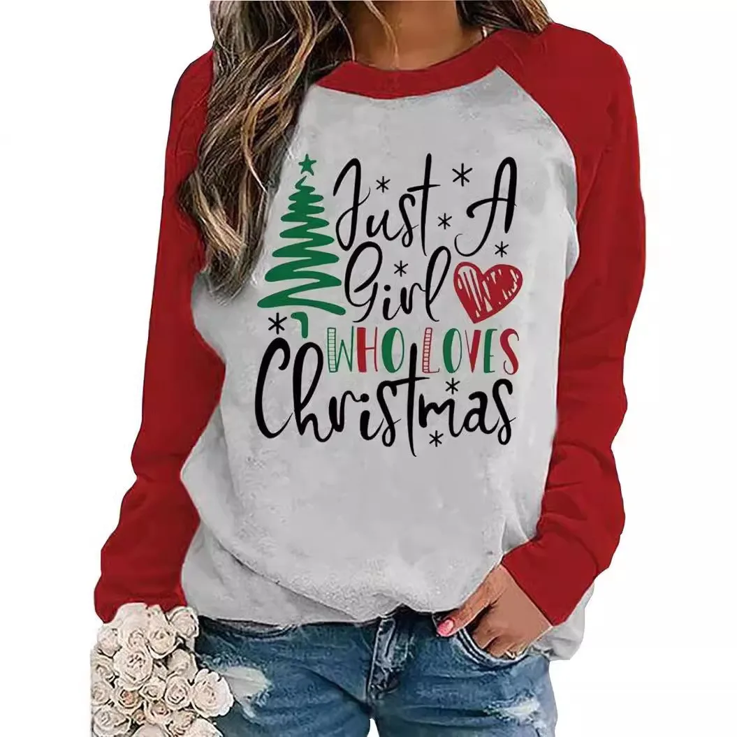 Elegant Christmas Style Women's Long Sleeve Oversized Shoulder Insertion Sweatshirt Casual Versatile Commute Style Clothing
Elegant Christmas Style Women's Long Sleeve Oversized Shoulder Insertion Sweatshirt Casual Versatile Commute Style Clothing