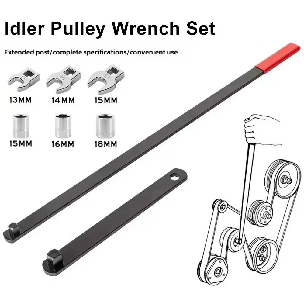 1Set Adjustable Idler Wheel Belt Tightening Wrench Extended Rod Belt Adjustment Idler Pulley Wrench Set Steel Throttle Tightener
1Set Adjustable Idler Wheel Belt Tightening Wrench Extended Rod Belt Adjustment Idler Pulley Wrench Set Steel Throttle Tightener