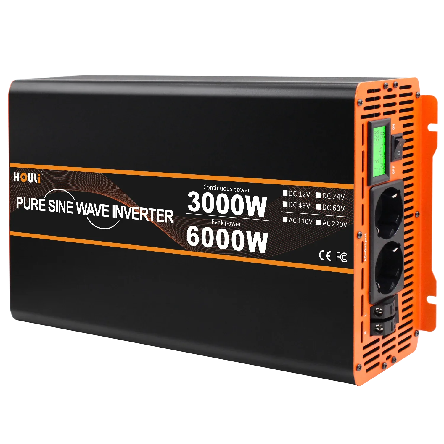 Pure Sine Wave 6000 Watts Power Solar Inverter 12v to 220V inversor de corriente 12V 110v 5000W 4000w 3000w Converter 2000w 24v
Pure Sine Wave 6000 Watts Power Solar Inverter 12v to 220V inversor de corriente 12V 110v 5000W 4000w 3000w Converter 2000w 24v