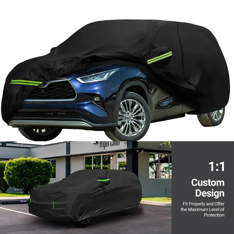 Car Covers For Toyota Highlander 2008-2024 All Weather with Door Zipper Windproof Bands for Snow Rain Dust Hail Protection
Car Covers For Toyota Highlander 2008-2024 All Weather with Door Zipper Windproof Bands for Snow Rain Dust Hail Protection