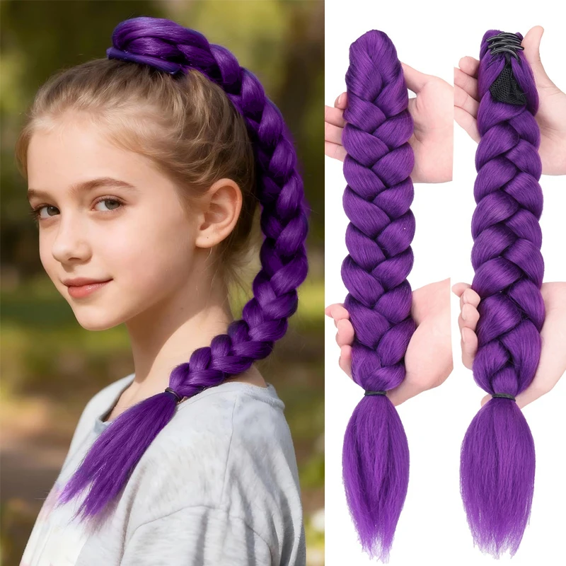 Синтетические фиолетовые плетеные волосы, хвостик, парик, зажим для волос, наращивание хвоста, заколки для волос в виде краба, фиолетовый парик для детей, косплей Rumi
Синтетические фиолетовые плетеные волосы, хвостик, парик, зажим для волос, наращивание хвоста, заколки для волос в виде краба, фиолетовый парик для детей, косплей Rumi
