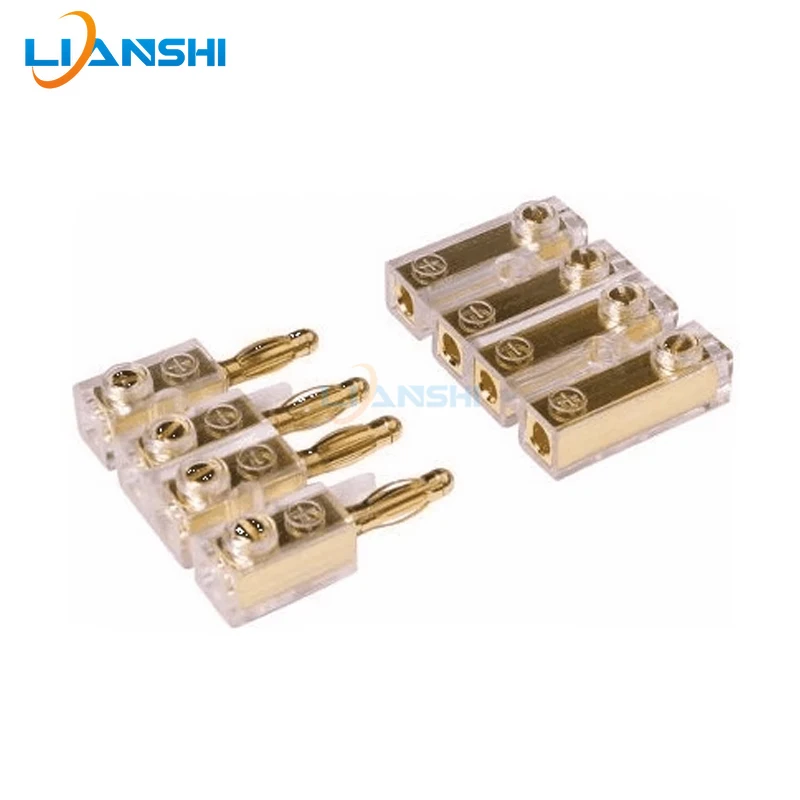 Four-way banana head connection terminals for quick connection of car plugs to sockets, speaker wires and power cords
Four-way banana head connection terminals for quick connection of car plugs to sockets, speaker wires and power cords
