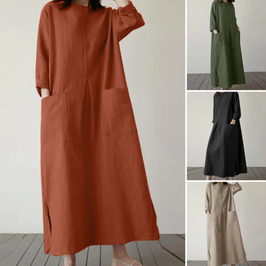 【New style】New long-sleeved women's dress spring round neck elegant dress women's casual fashion holiday sundress
【New style】New long-sleeved women's dress spring round neck elegant dress women's casual fashion holiday sundress