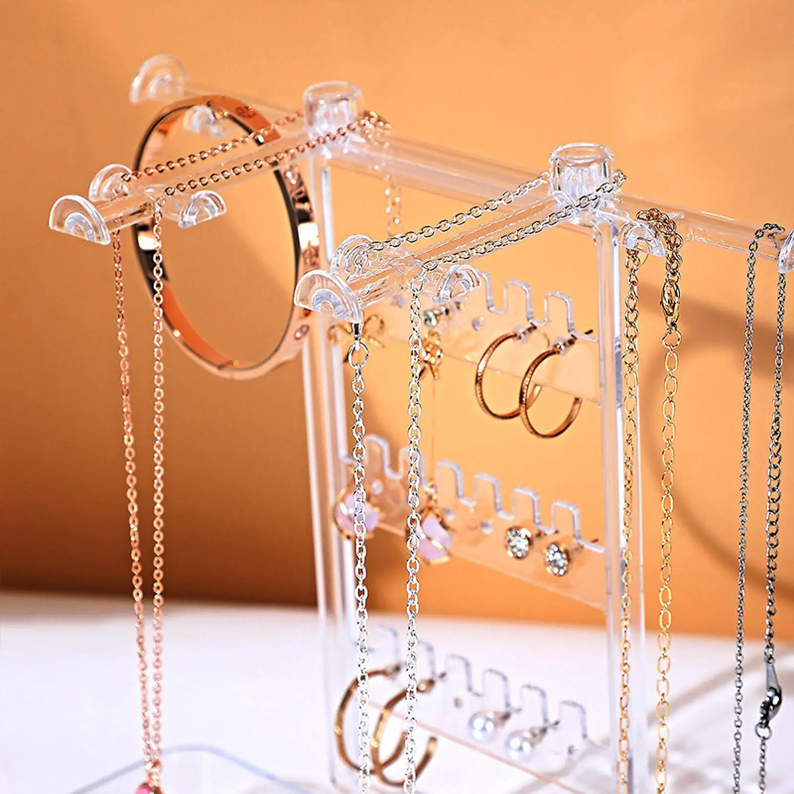 1Pcs Jewelry Stand Earring Holder Stand Dresser Earrings Organizer Bracelet Chain Pendant for Jewelry Shop Home Display
1Pcs Jewelry Stand Earring Holder Stand Dresser Earrings Organizer Bracelet Chain Pendant for Jewelry Shop Home Display