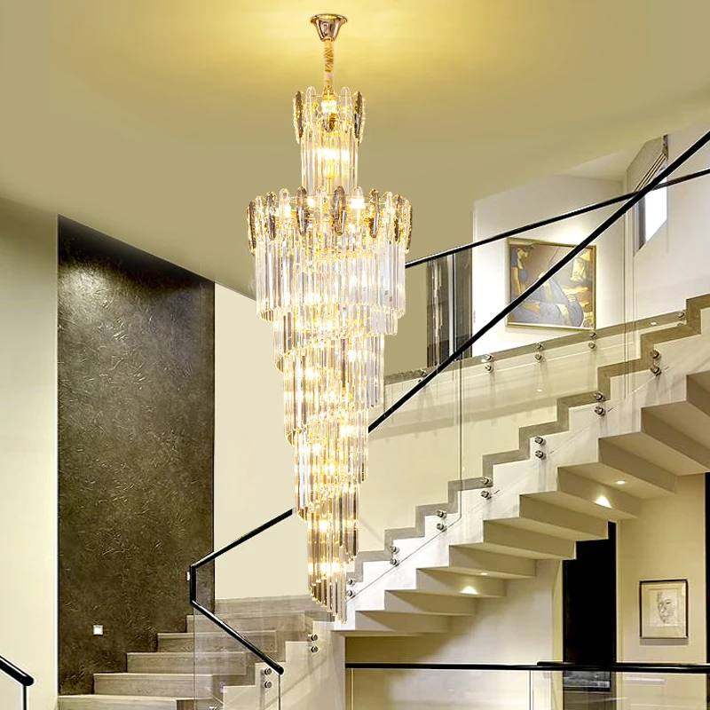 Duplex Staircase Chandelier Building Living Room Large Pendant Light Luxury Living Room Crystal Lamp Hollow Loft Room Decor
Duplex Staircase Chandelier Building Living Room Large Pendant Light Luxury Living Room Crystal Lamp Hollow Loft Room Decor