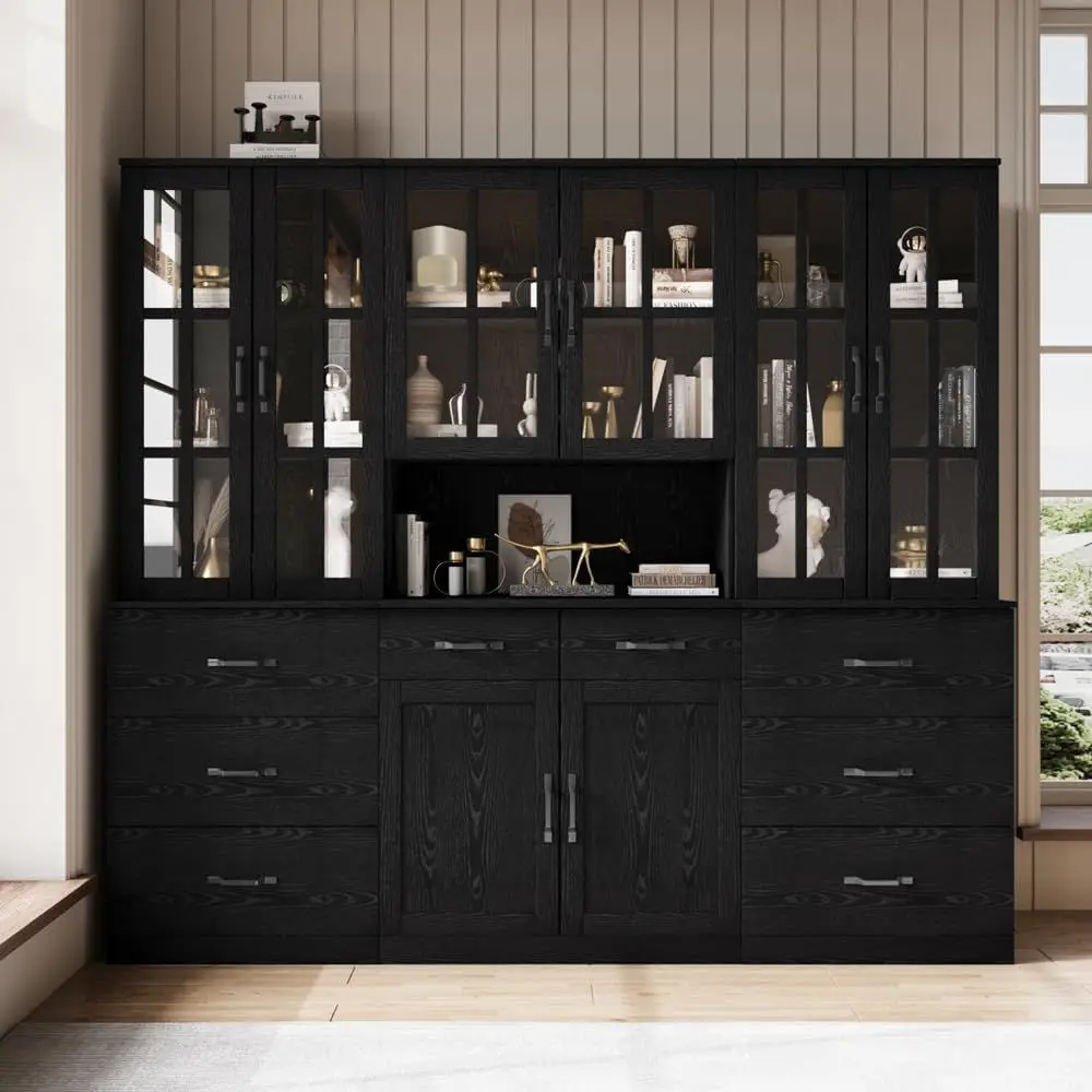5-Tier Glass Door Bookshelf with Large Storage for Home or Office (Black)
5-Tier Glass Door Bookshelf with Large Storage for Home or Office (Black)