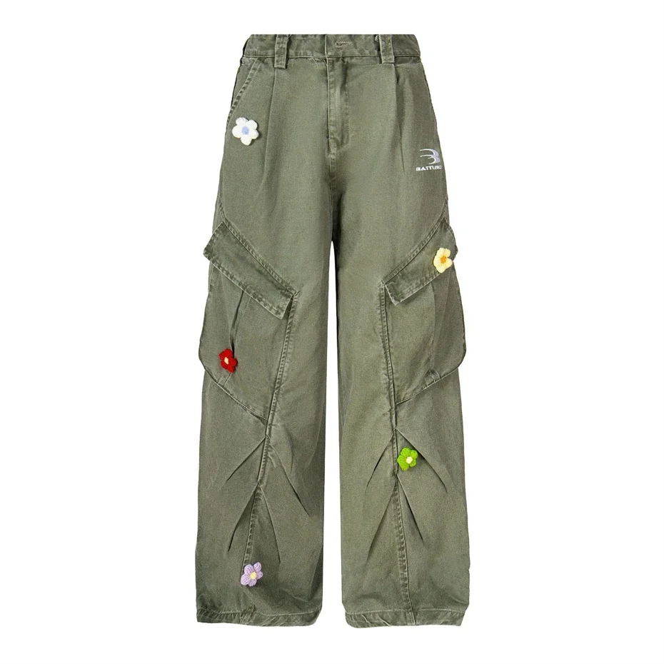 Vintage Cotton Casual Jeans Men Streetwear Hip Hop 3D Floral Embroidery Denim Trousers Harajuku Baggy Straight Wide-leg Pants
Vintage Cotton Casual Jeans Men Streetwear Hip Hop 3D Floral Embroidery Denim Trousers Harajuku Baggy Straight Wide-leg Pants
