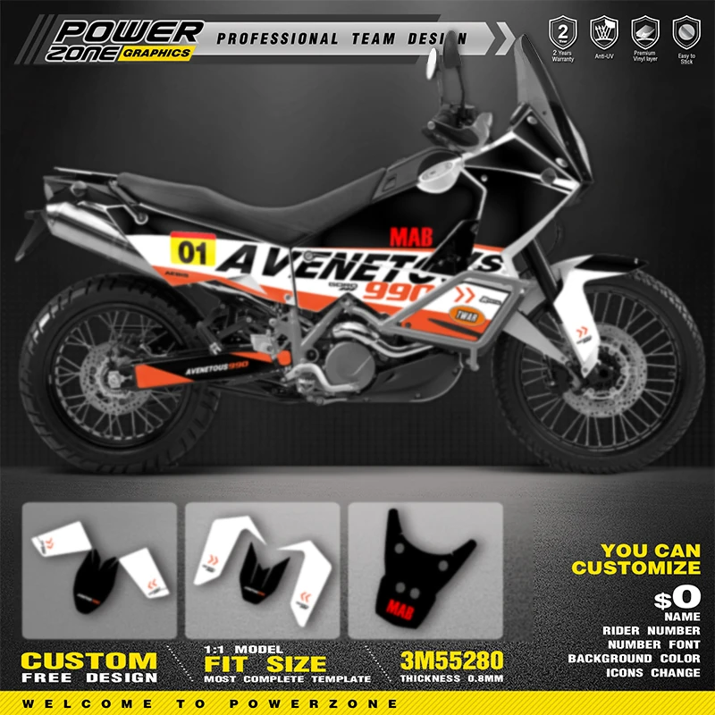 PowerZone Custom Team Graphics Backgrounds Decals for Stickers Kit For ADVENTURE 2003-2016 ADV990 Motorcycle Stickers 009
PowerZone Custom Team Graphics Backgrounds Decals for Stickers Kit For ADVENTURE 2003-2016 ADV990 Motorcycle Stickers 009