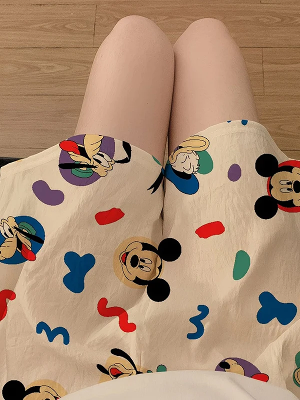 Cute Cartoon Cloud Loose Casual Women's Summer Shorts Leisurely Stroll Pants High Waist Polyester Fiber Straight Leg Trousers
Cute Cartoon Cloud Loose Casual Women's Summer Shorts Leisurely Stroll Pants High Waist Polyester Fiber Straight Leg Trousers