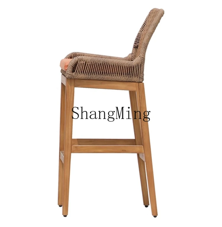 HJ Solid Wood Bar Chair Household Balcony Log Homestay Wabi Sandy Wind Teak Rattan Tall Island Dining Chair
HJ Solid Wood Bar Chair Household Balcony Log Homestay Wabi Sandy Wind Teak Rattan Tall Island Dining Chair