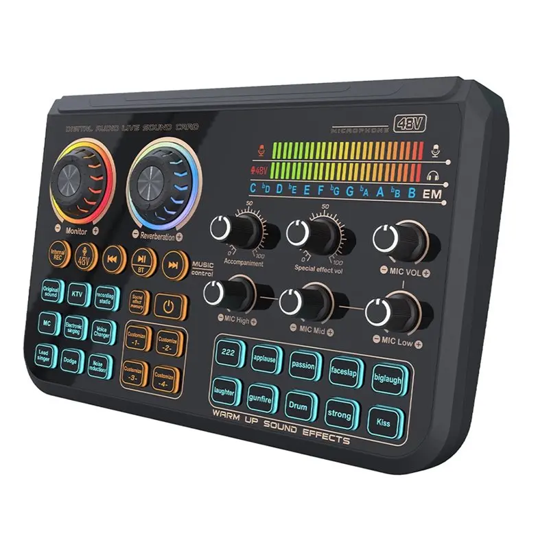 AT82-T600 Sound Card Professional Audio Voice Changer For Karaoke,Recording,Live Streaming On PC
AT82-T600 Sound Card Professional Audio Voice Changer For Karaoke,Recording,Live Streaming On PC